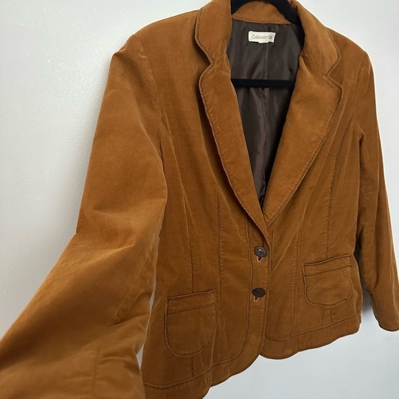 Coldwater Creek Blazer Tan Corduroy Western Vibes Neutral Brown Women’s Medium. - Picture 6 of 11